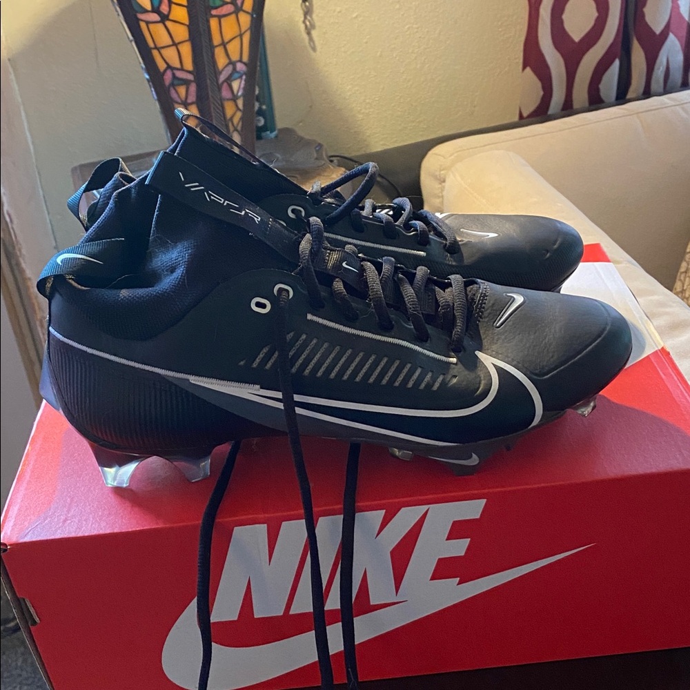 Nike Vapor Cleats in Black with White Accents